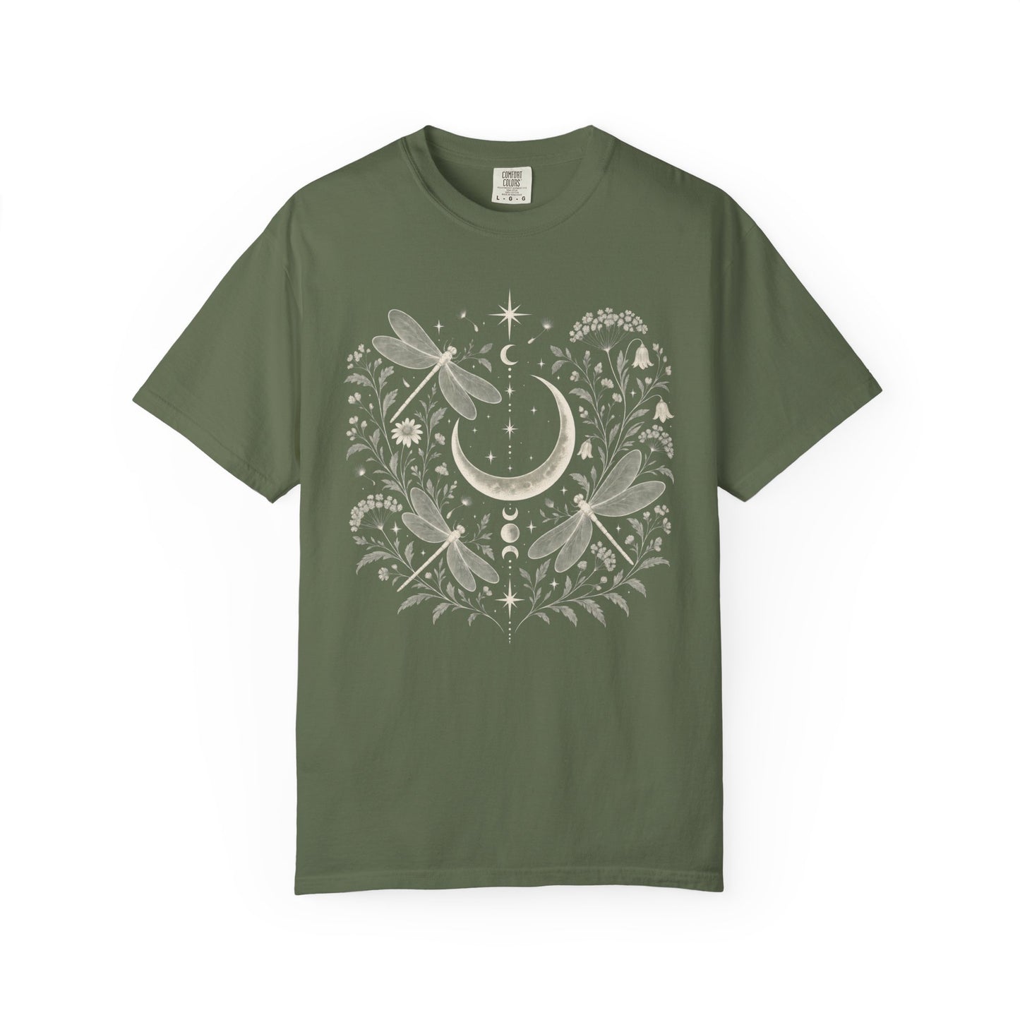 Moon and Dragonflies Boho Unisex Shirt
