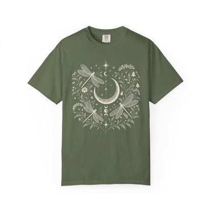 Moon and Dragonflies Boho Unisex Shirt