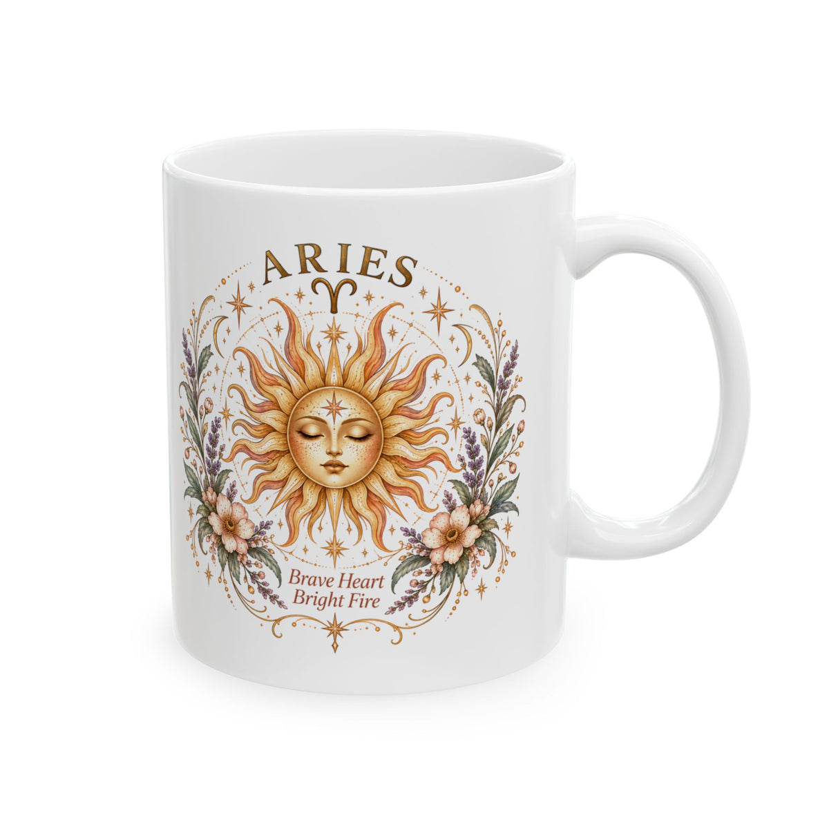 Aries Zodiac Mug 11oz and 15oz | Celestial Astrology Coffee Cup