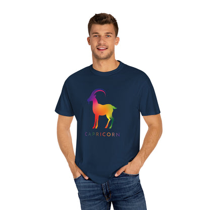 Capricorn – Rainbow Gradient Zodiac Goat Tee