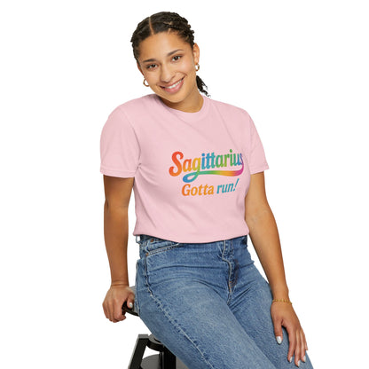 Sagittarius Gotta Run – Colorful Tee Zodiac Shirt
