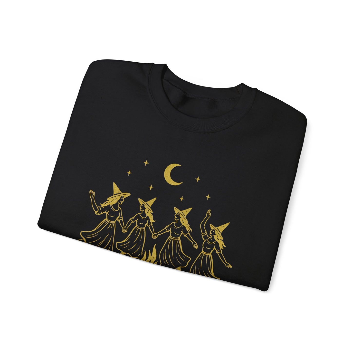 Girls Night Out Crewneck Sweatshirt – Dancing Witches Bonfire Graphic (Unisex)