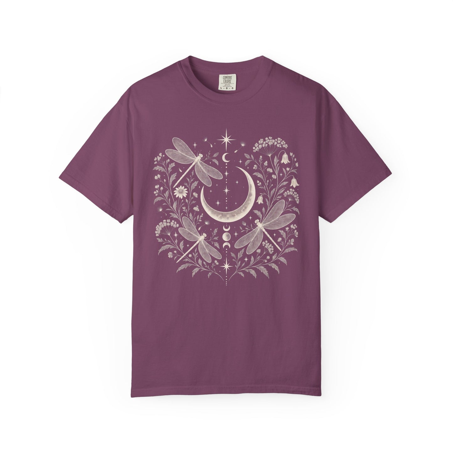 Moon and Dragonflies Boho Unisex Shirt