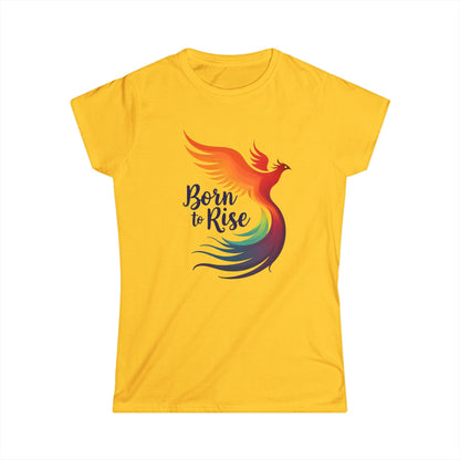Born to Rise Phoenix Tee – Empowering Colorful Graphic Shirt