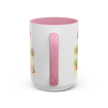 Personalized Cat Coffee Mug, Custom Cat Lover Gift, Cozy Pink Tea Mug, Cute Cat Mom Gift, Relaxing Cat Cup
