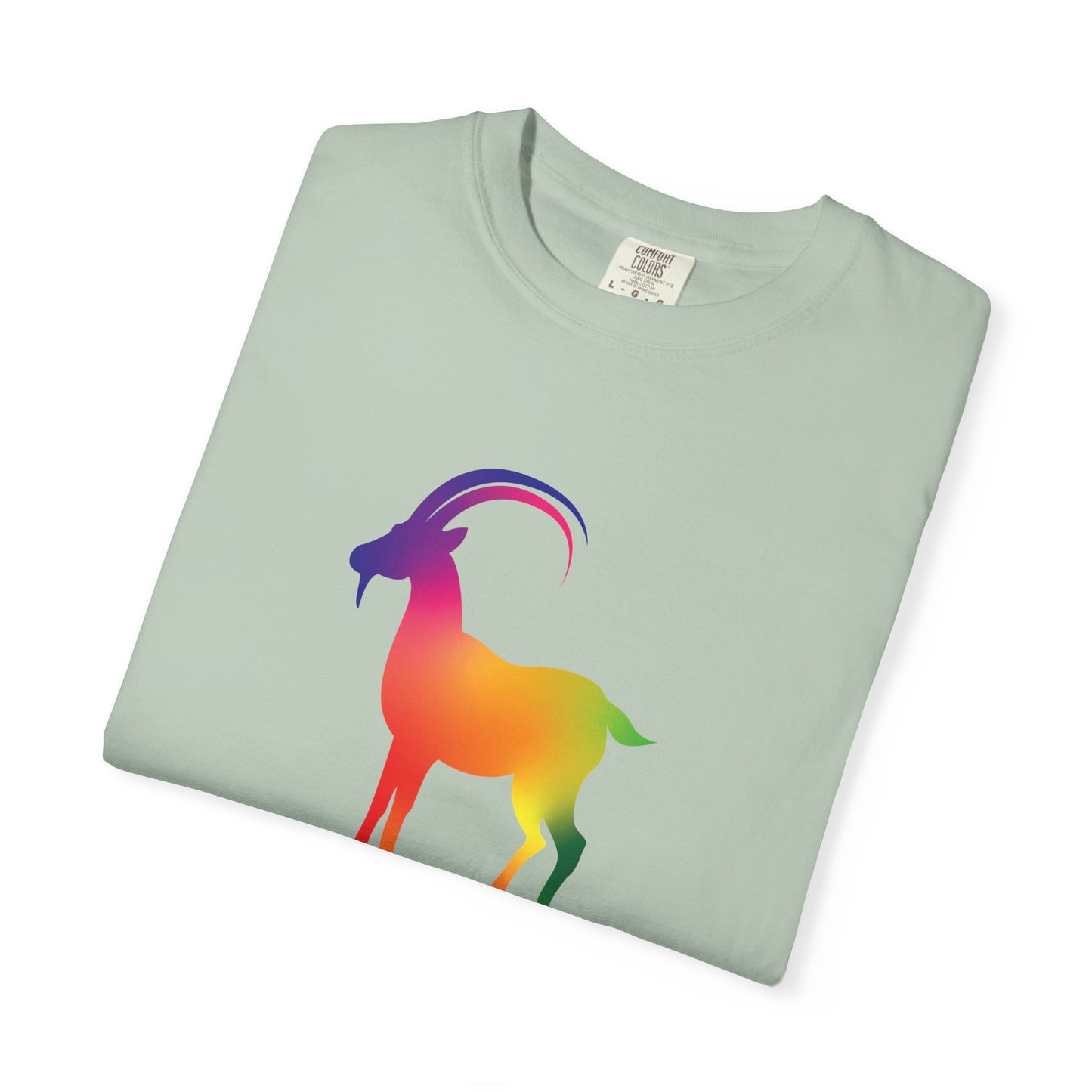 Capricorn – Rainbow Gradient Zodiac Goat Tee