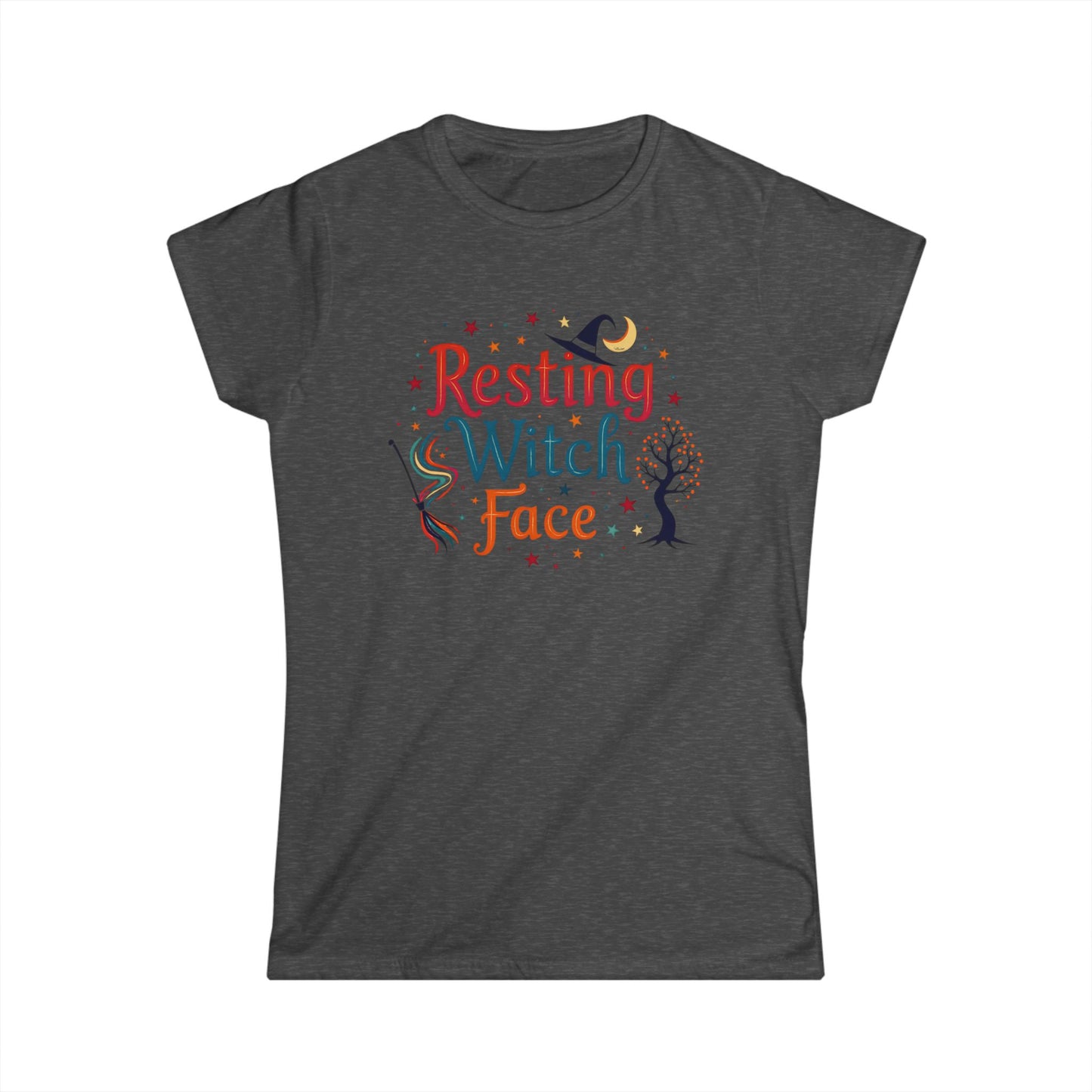 Resting Witch Face T-Shirt — Funny Halloween Witch Tee for Women