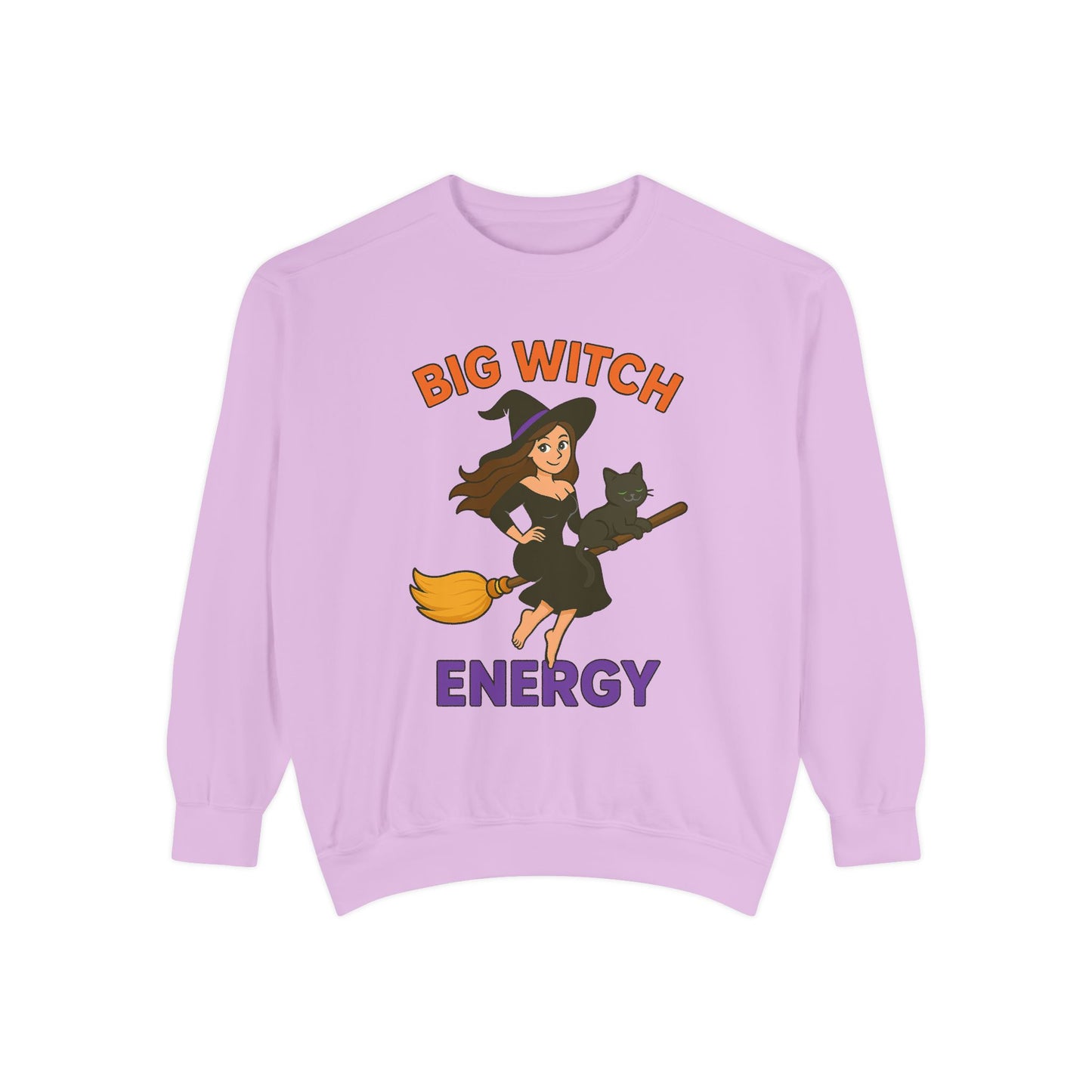 Big Witch Energy Sweatshirt – Funny Witch Cat Broom Pullover