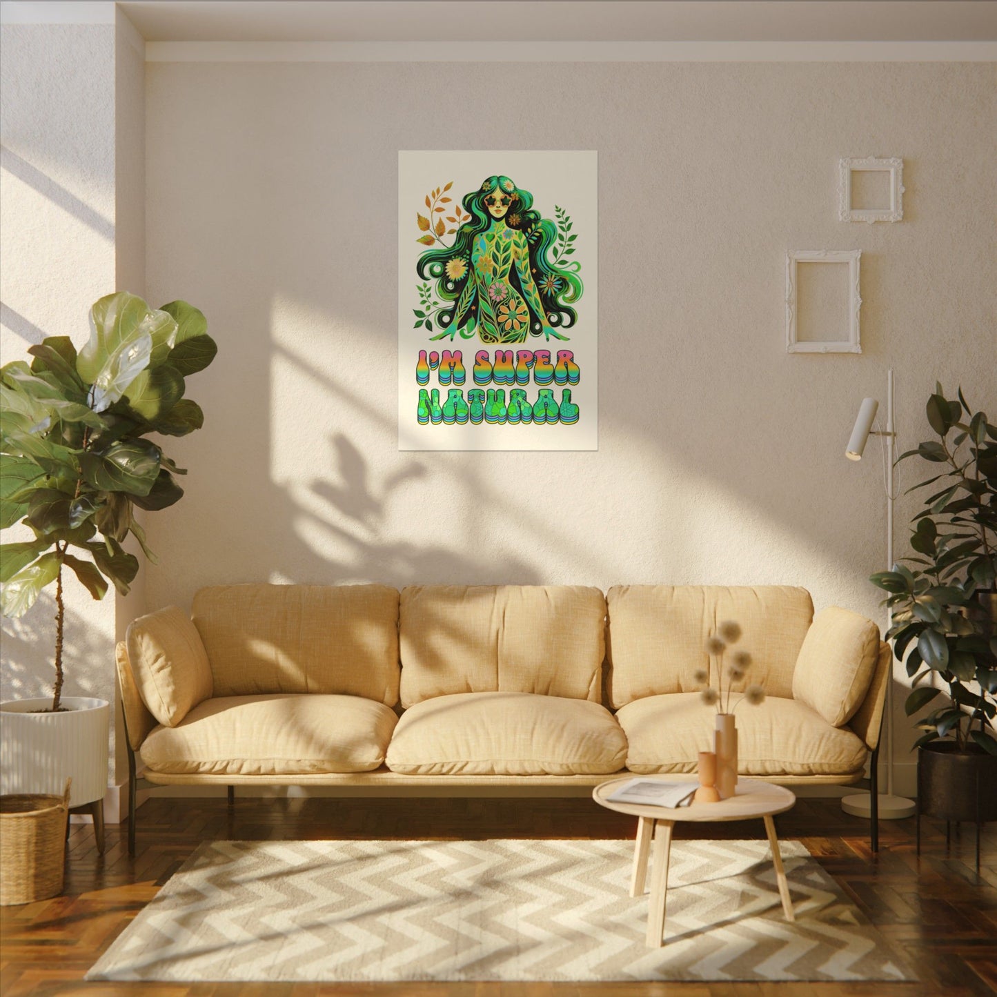 I’m Super Natural – Retro Radiant Affirmation Canvas Wall Art - Enchanted Sky