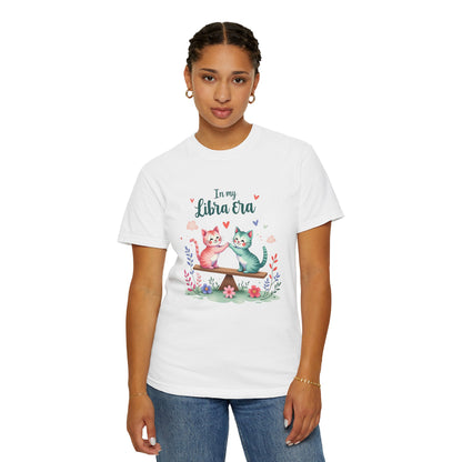 In My Libra Era Tee – Funny Colorful Zodiac Cat Shirt