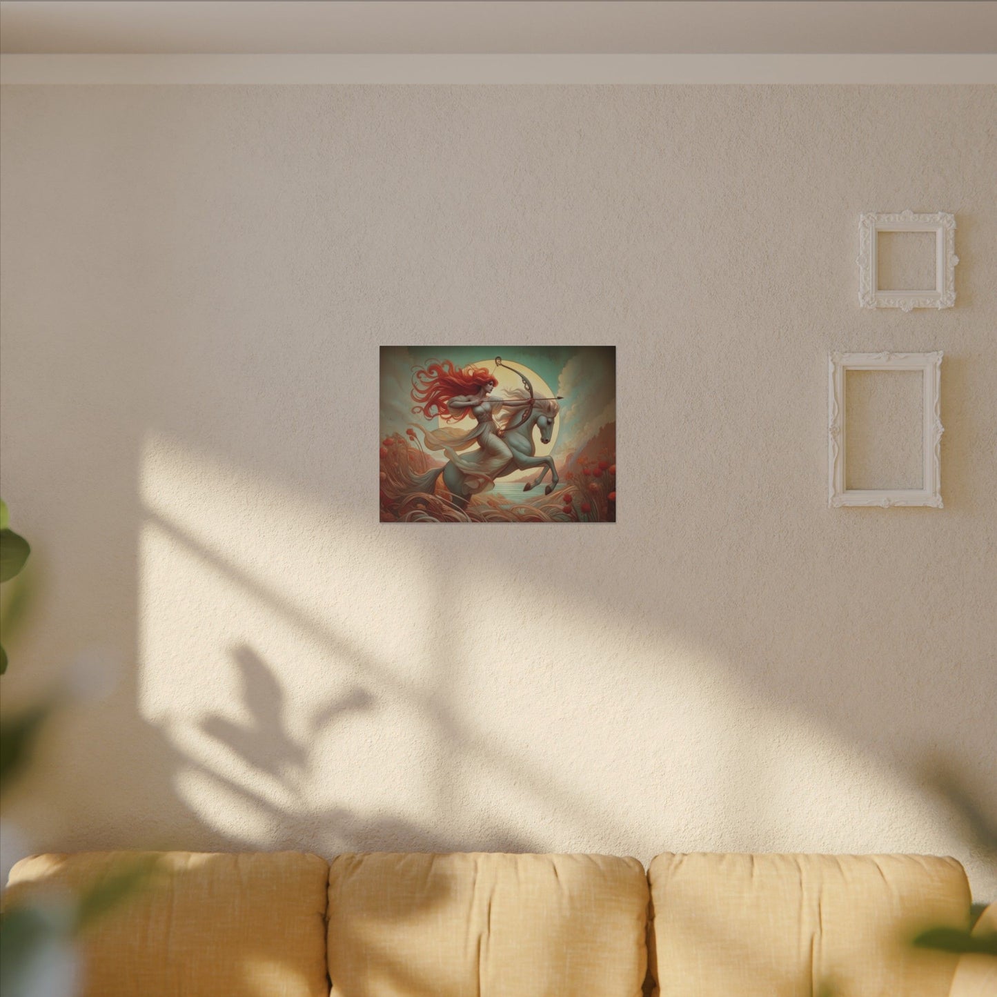 Sagittarius Zodiac Wall Art, Archer Goddess Canvas Print, Astrology Home Decor, Sagittarius Gift for Her, Celestial Centaur Painting, Star Sign Wall Decor
