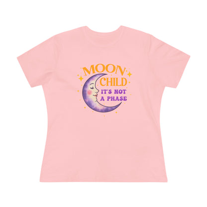 Moon Child It's Not A Phase Women’s Relaxed Tee – Empowering Celestial Colorful Shirt