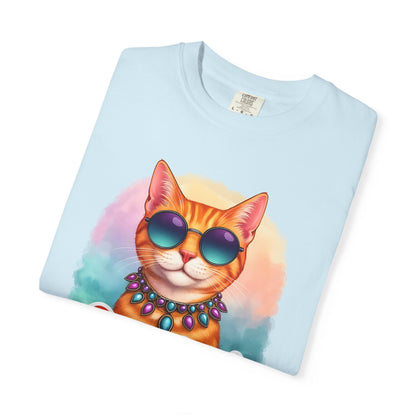 One Cool Cat  -  Funny Retro Groovy Cat Lover Tee