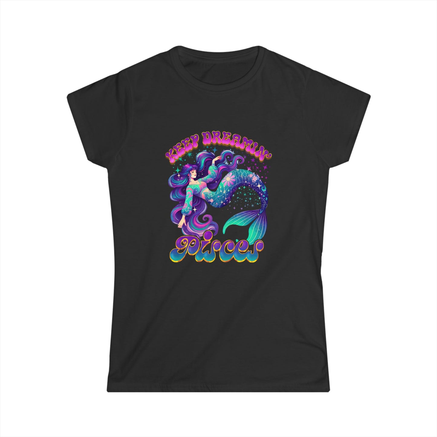 Mermaid Dreamer T-Shirt | Keep Dreamin’ Graphic Tee for Women | Casual Summer Beachwear | Festival-Ready Gift for Dreamers | Cute and Whimsical Shirt