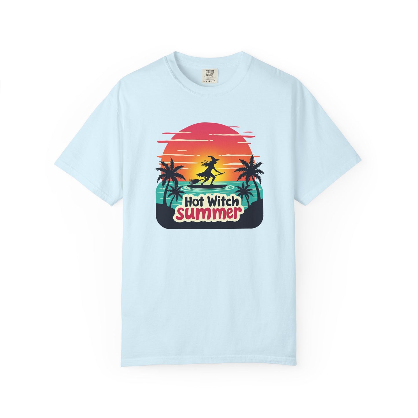 Hot Witch Summer - Surfing Retro Sunset Beach Tee