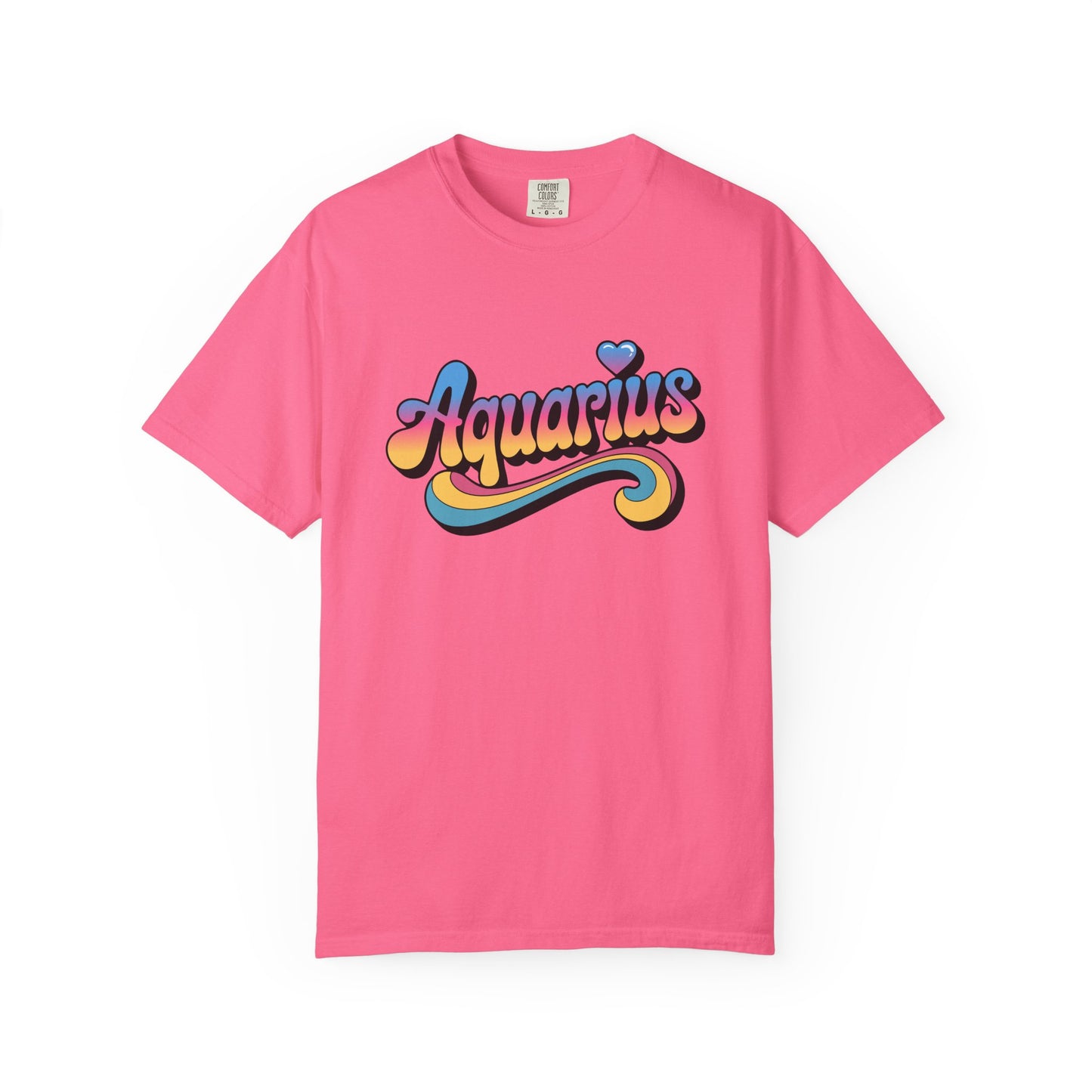 Aquarius – Retro Groovy Zodiac Tee