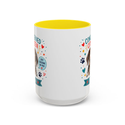 Personalized Dog Mug "Concerned Citizen" | Custom Pet Color Accent Mug with Dog Photo & Name | Funny Dog Lover Gift