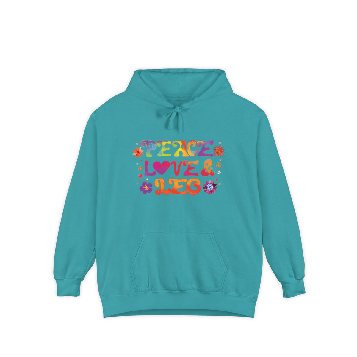 Peace Love & Leo Unisex Hoodie – Groovy Retro Comfort Colors Midweight Hoodie