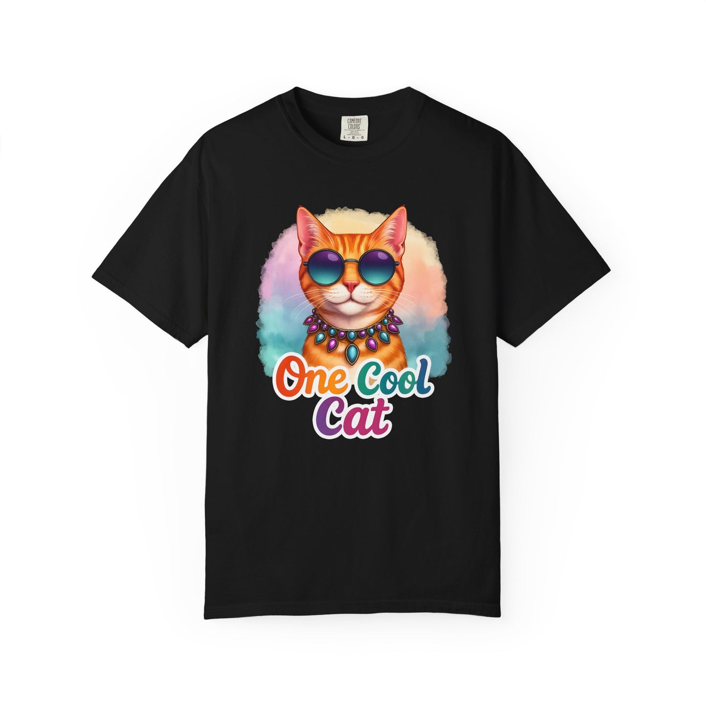 One Cool Cat  -  Funny Retro Groovy Cat Lover Tee