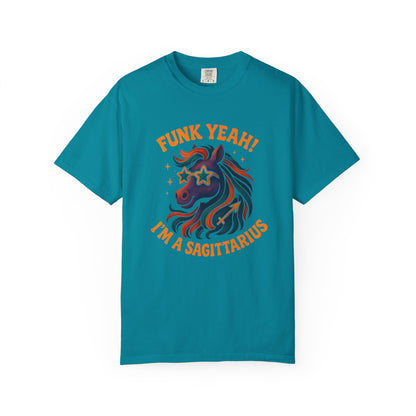 Funk Yeah! I’m a Sagittarius – Retro Colorful Tee Zodiac Shirt