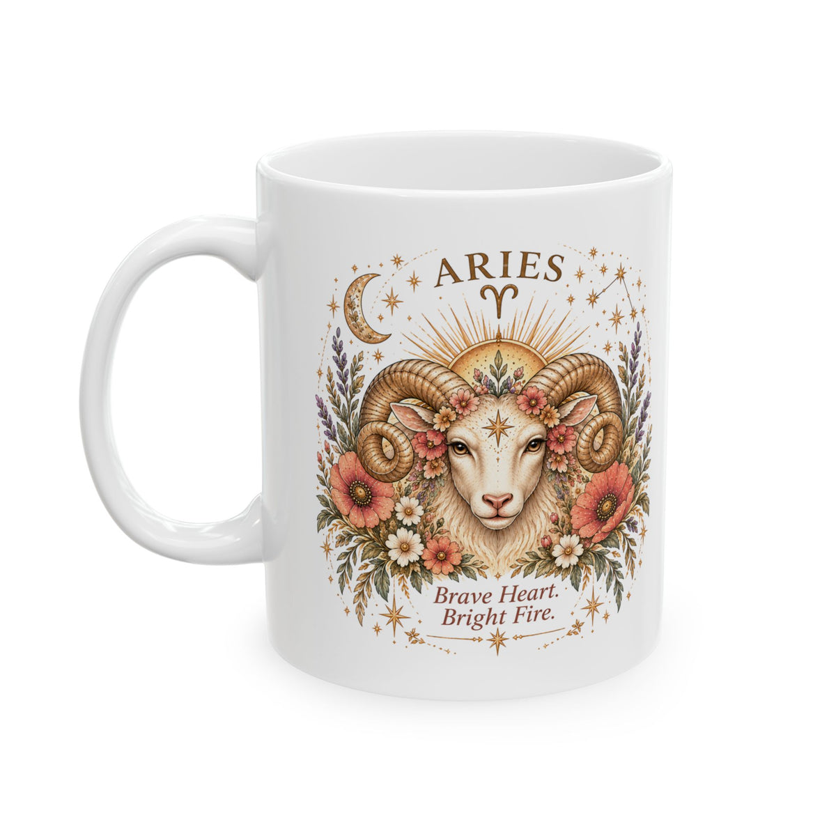 Aries Zodiac Mug 11oz and 15 oz | Astrology Celestial Coffee Cup