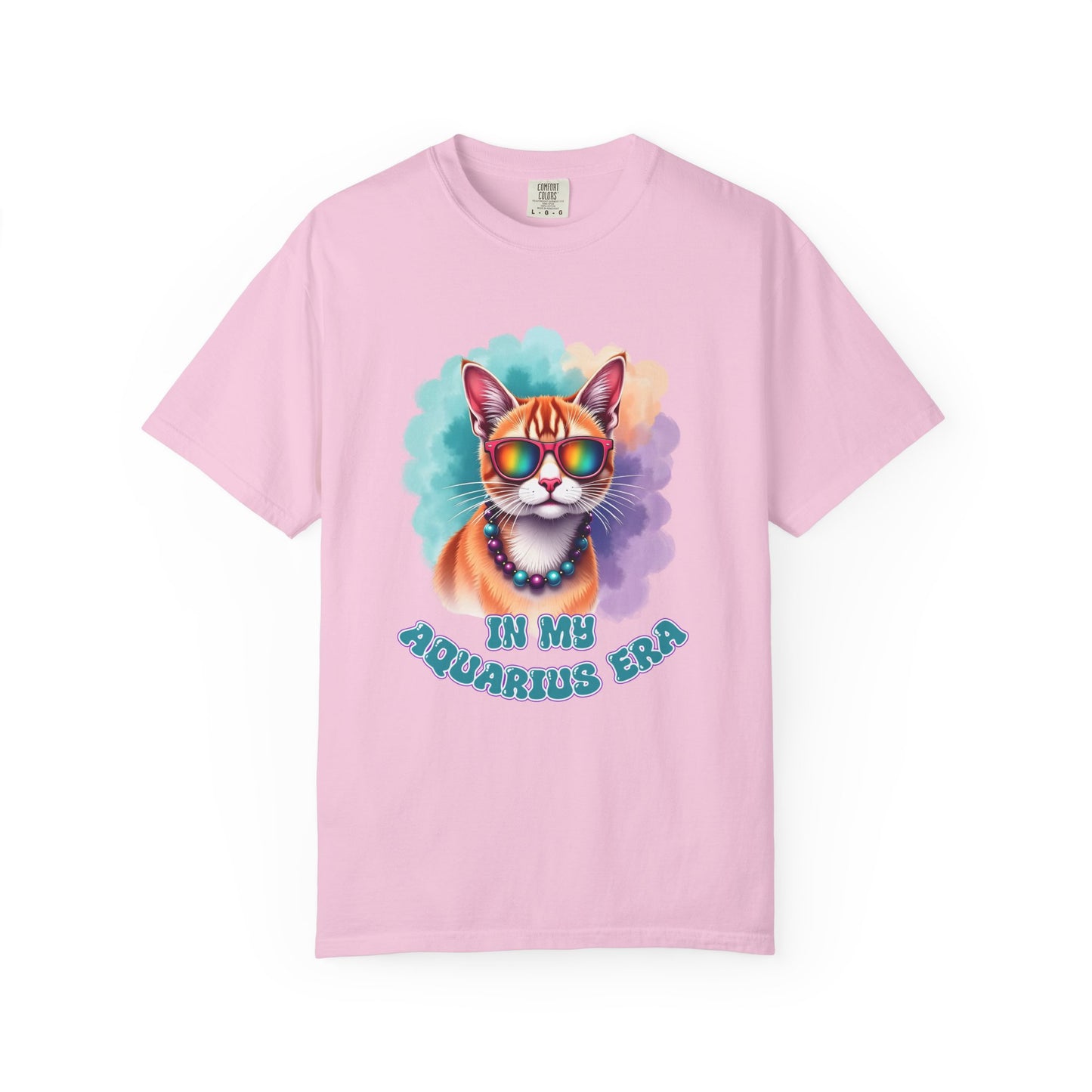 In My Aquarius Era – Rainbow Cat Vibes Tee