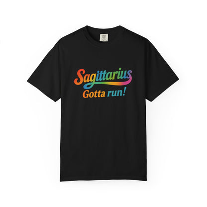 Sagittarius Gotta Run – Colorful Tee Zodiac Shirt