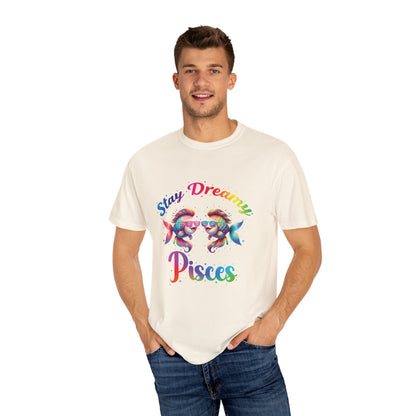 Stay Dreamy Pisces Tee – Rainbow Colorful Zodiac Shirt