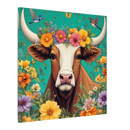 Bull in Bloom – Colorful Floral Taurus Wall Art