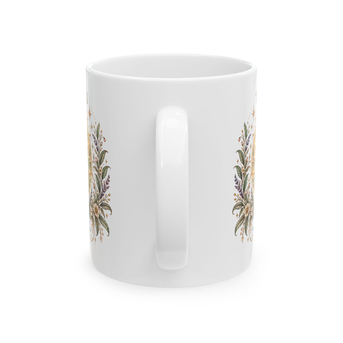 Boho Celestial Taurus Zodiac Mug Sun Floral Astrology Coffee Mug