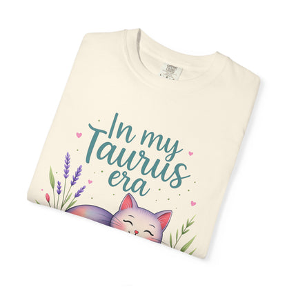 In My Taurus Era – Colorful Zodiac Cat Tee