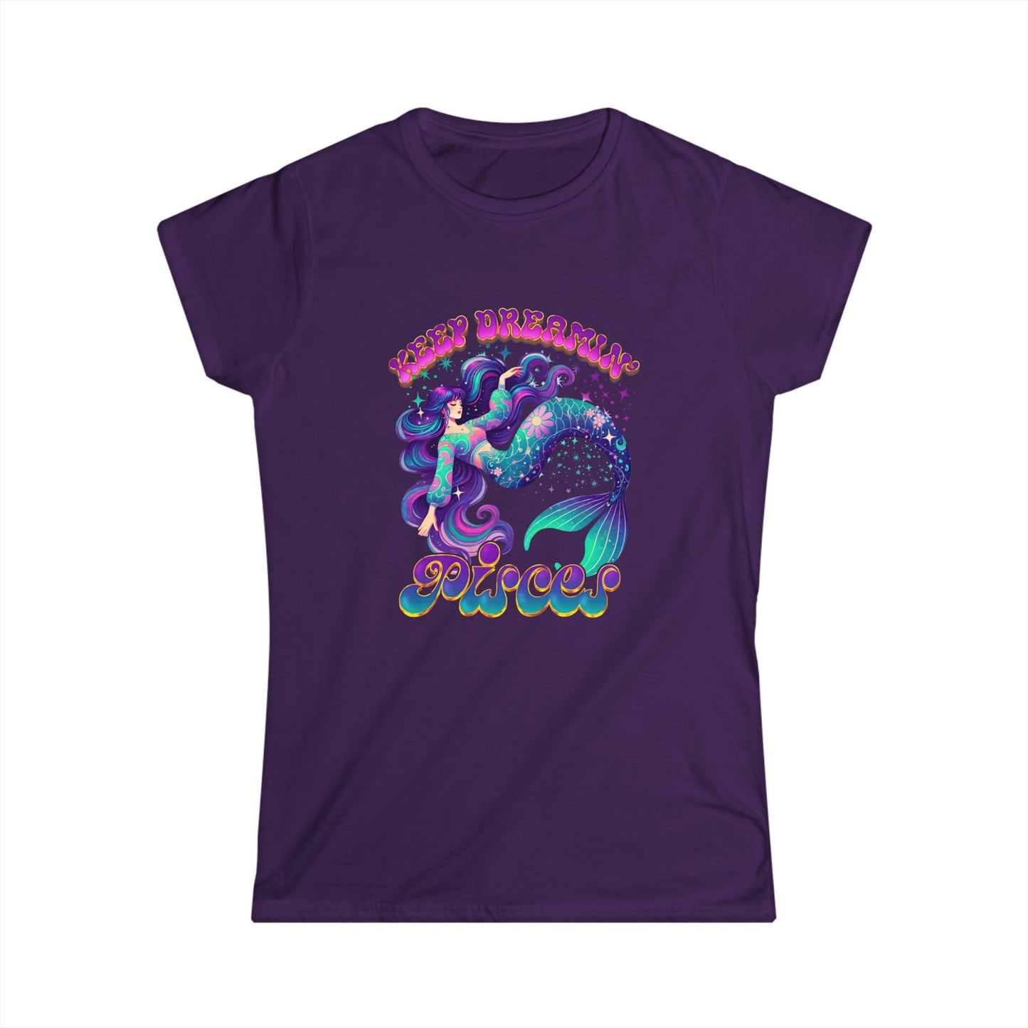 Mermaid Dreamer T-Shirt | Keep Dreamin’ Graphic Tee for Women | Casual Summer Beachwear | Festival-Ready Gift for Dreamers | Cute and Whimsical Shirt