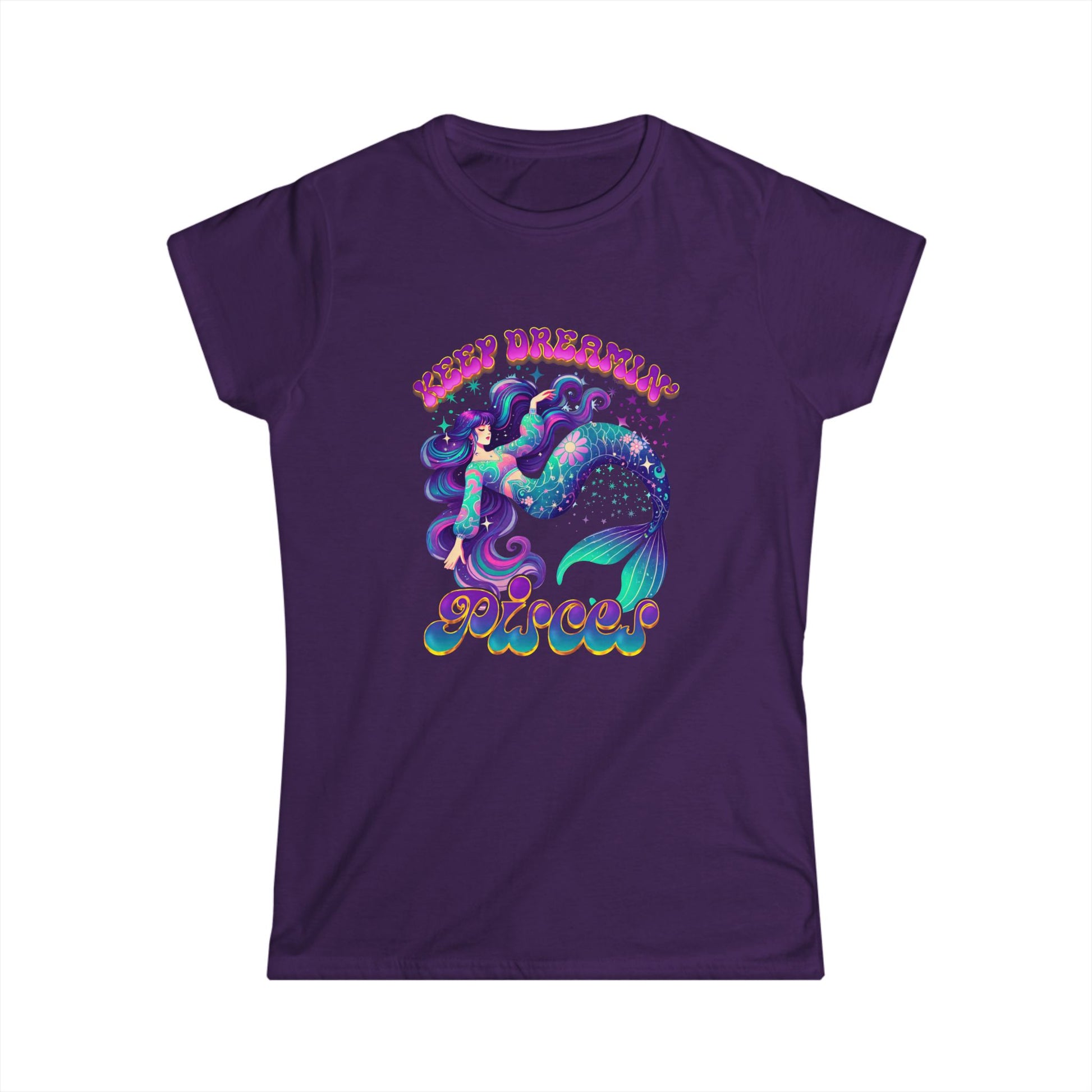 Mermaid Dreamer T-Shirt | Keep Dreamin’ Graphic Tee for Women | Casual Summer Beachwear | Festival-Ready Gift for Dreamers | Cute and Whimsical Shirt - Enchanted Sky