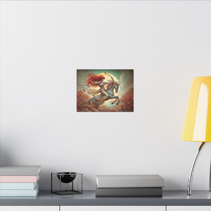 Sagittarius Zodiac Wall Art, Archer Goddess Canvas Print, Astrology Home Decor, Sagittarius Gift for Her, Celestial Centaur Painting, Star Sign Wall Decor