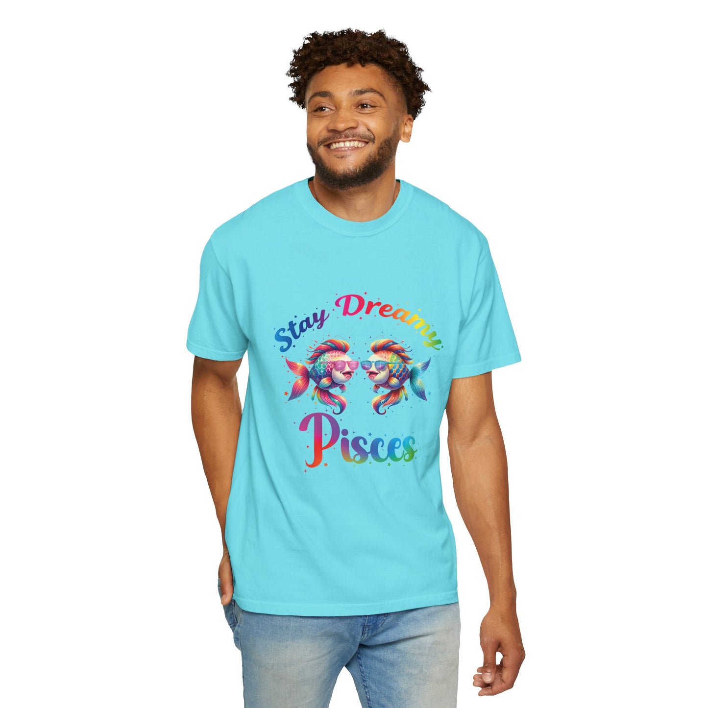 Stay Dreamy Pisces Tee – Rainbow Colorful Zodiac Shirt