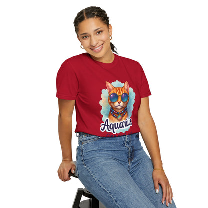 Aquarius One Cool Cat – Groovy Cosmic Kitty T-shirt