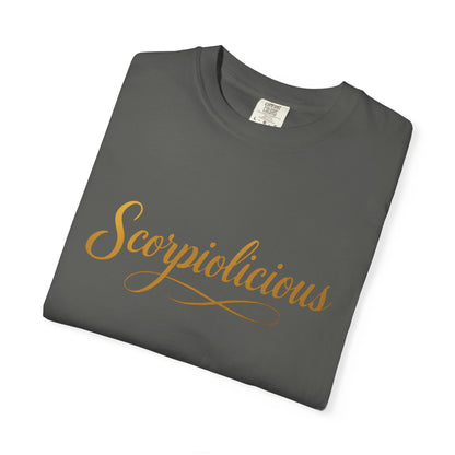 Scorpiolicious – Retro Script Scorpio Tee