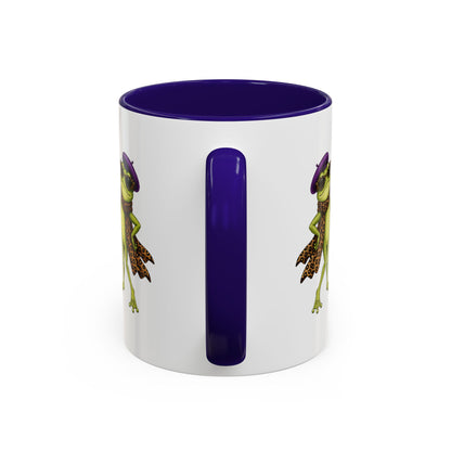 Darling You're Ribbiting Frog Mug | Funny Fashion Frog Coffee Mug | Glam Frog Gift for Women | Colored Mug