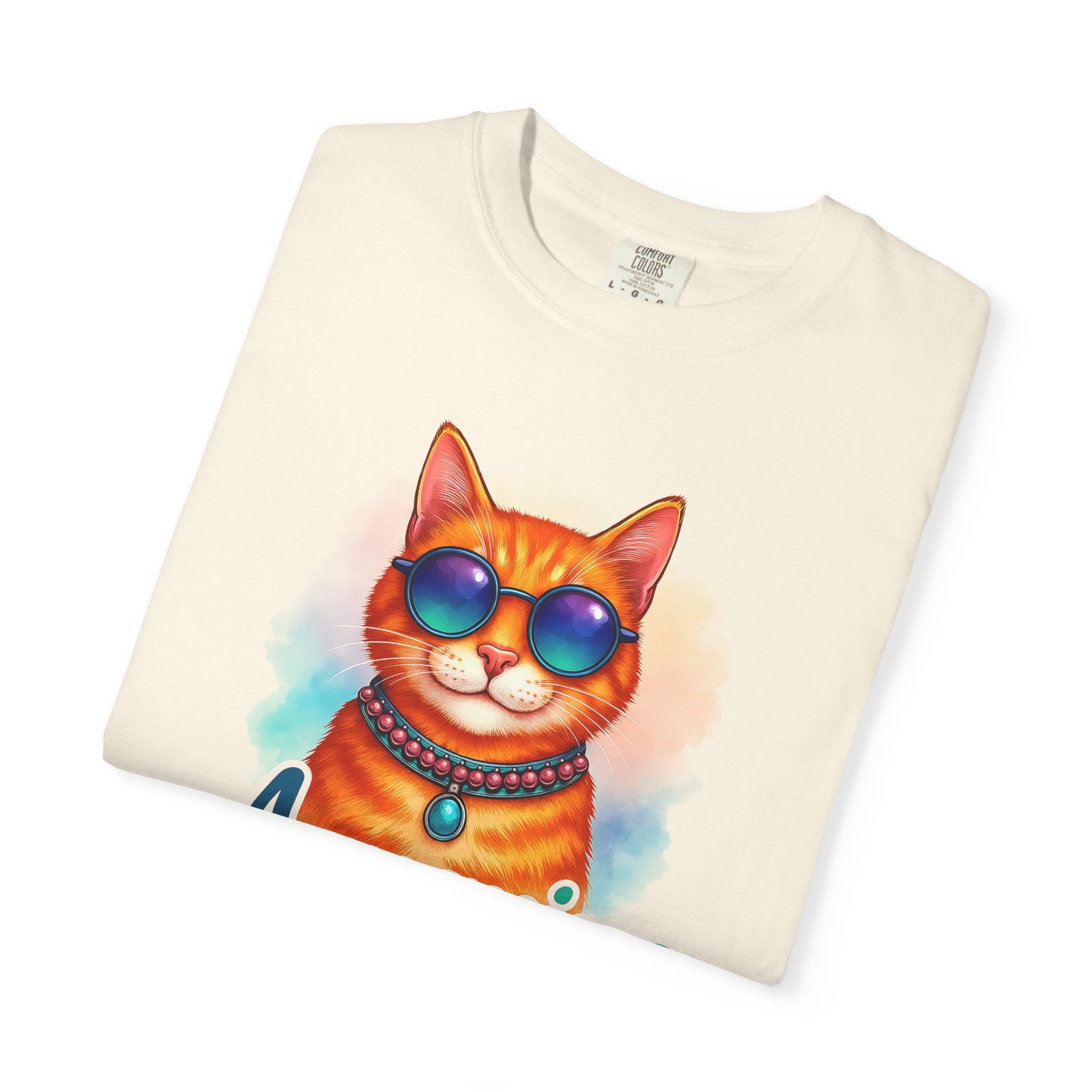 Aquarius One Cool Cat – Zodiac Kitty Vibes Tee