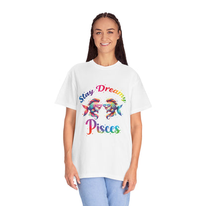 Stay Dreamy Pisces Tee – Rainbow Colorful Zodiac Shirt