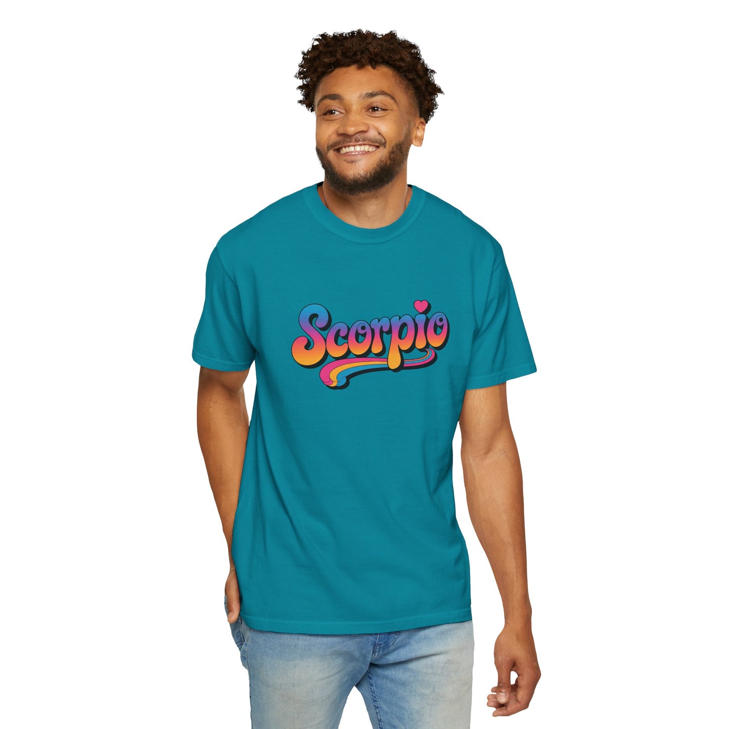 Scorpio Retro Groovy Tee – Multicolor Zodiac Shirt
