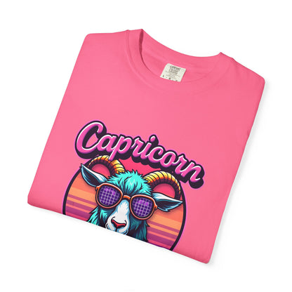 Capricorn The G.O.A.T – Vaporwave Retro Zodiac Tee
