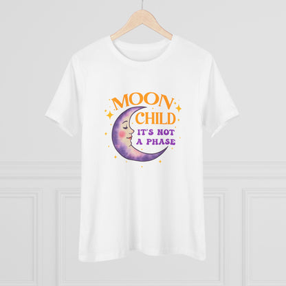 Moon Child It's Not A Phase Women’s Relaxed Tee – Empowering Celestial Colorful Shirt