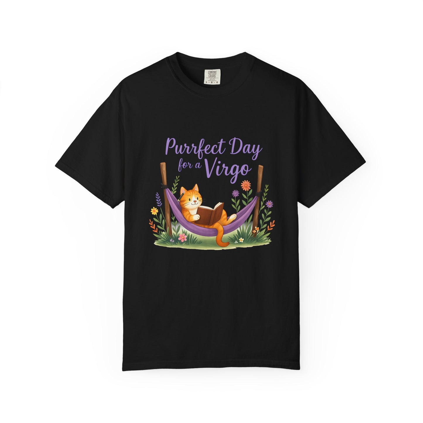 Purrfect Day for a Virgo Tee – Colorful Zodiac Cat Shirt