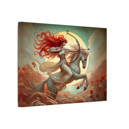 Sagittarius Zodiac Wall Art, Archer Goddess Canvas Print, Astrology Home Decor, Sagittarius Gift for Her, Celestial Centaur Painting, Star Sign Wall Decor