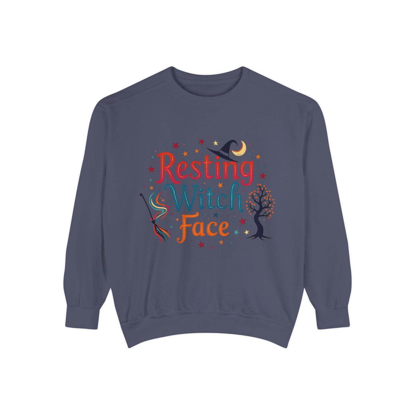 Resting Witch Face Sweatshirt – Retro Halloween Witch Pullover