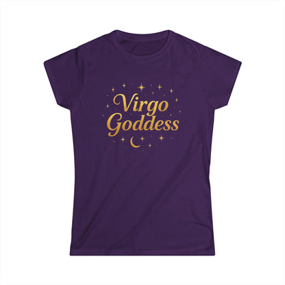 Virgo Goddess Women’s Softstyle Tee – Empowering Celestial Zodiac Shirt