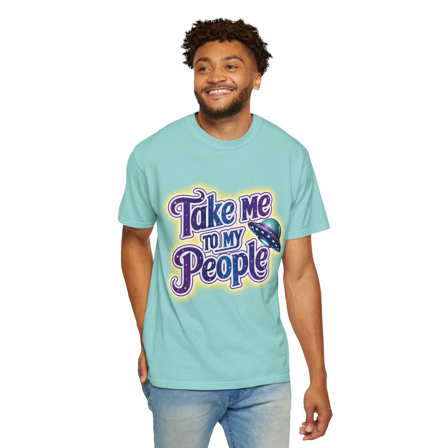 Take Me To My People Tee – Funny Retro UFO Shirt