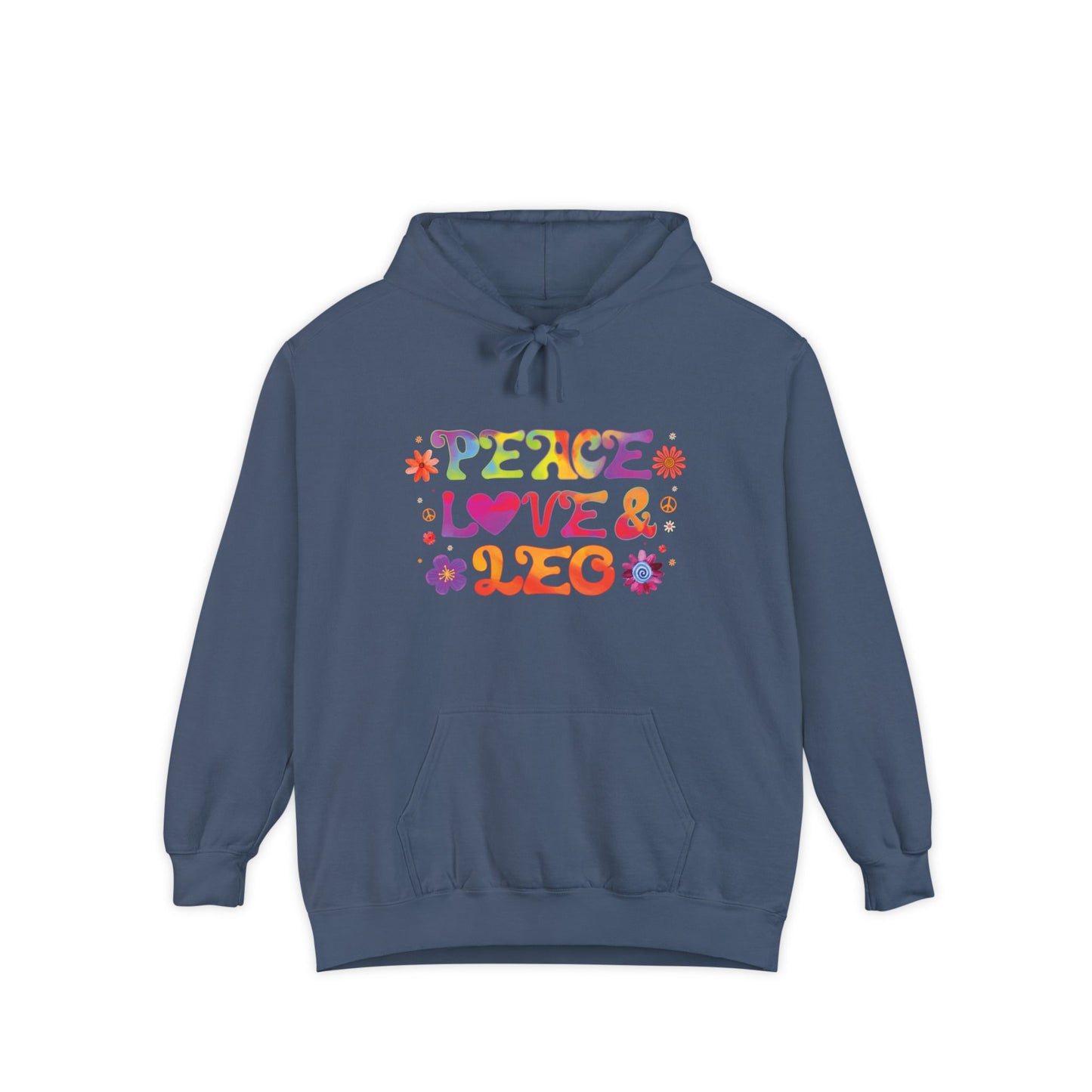 Peace Love & Leo Unisex Hoodie – Groovy Retro Comfort Colors Midweight Hoodie