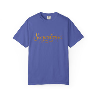 Scorpiolicious – Retro Script Scorpio Tee